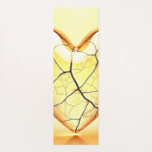 Tapis De Yoga Golden Cracked Heart Art (Dos)