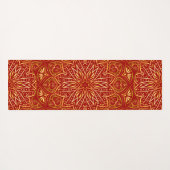 Tapis De Yoga Golden Red Mandala (Dos (Horizontal))