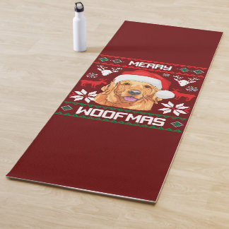 Tapis De Yoga Golden Retriever Joyeux Woofmas Chien Sweatshirt