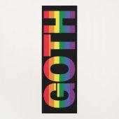 Tapis De Yoga Goth LGBTQ+ Arc-en-ciel (Dos)