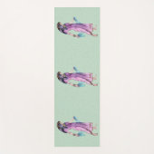 Tapis De Yoga Graceful égyptienne antique femme violet robe vert (Devant)