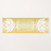 Tapis De Yoga Gradation blanche d'Ombre de bel de Lotus or de (Devant (Horizontal))