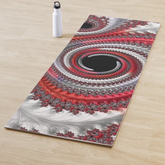 Tapis De Yoga Gradient noir abstrait (En situation)