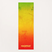 Tapis De Yoga Gradient Tropical avec votre nom (Devant)