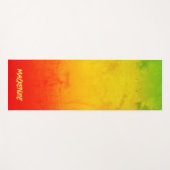 Tapis De Yoga Gradient Tropical avec votre nom (Devant (Horizontal))