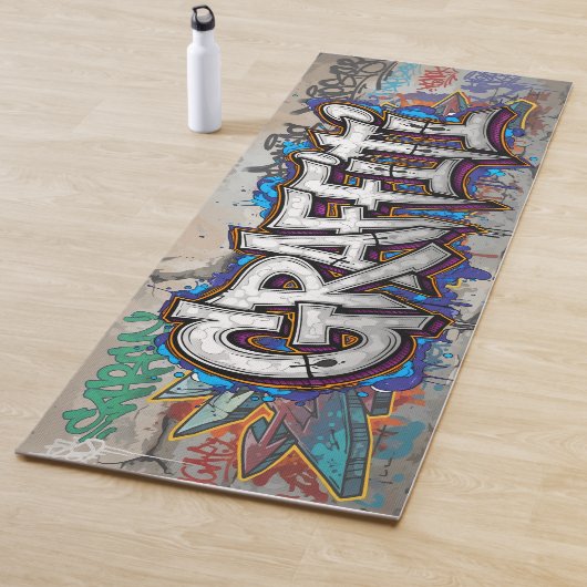 Tapis De Yoga Graffiti (En situation)