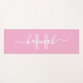 Tapis De Yoga Grand monogramme féminin script (Devant (Horizontal))