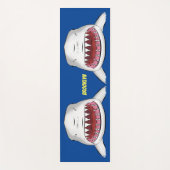 Tapis De Yoga Grand requin blanc moyen dessin animé (Devant)