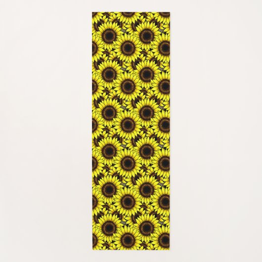 Tapis De Yoga Grand Tournesol Jaune Doré (Devant)