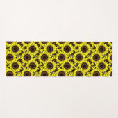 Tapis De Yoga Grand Tournesol Jaune Doré (Devant (Horizontal))