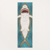 Tapis De Yoga Grande Attaque de requin blanc Funny Poisson Nouve (Dos)
