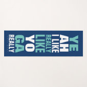 Tapis De Yoga Grande typographie moderne drôle de citation nom p (Devant (Horizontal))