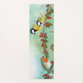 Tapis De Yoga Grands Tit Birds, Red Robin & Hawthorn Berries (Devant)