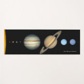 Tapis De Yoga Graphique des tailles de la planète du système sol (Devant (Horizontal))