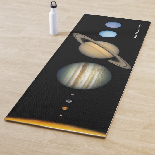 Tapis De Yoga Graphique des tailles de la planète du système sol (En situation)