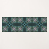 Tapis De Yoga Graphique géométrique Turquoise moderne (Devant (Horizontal))