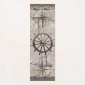 Tapis De Yoga Graphisme vintage beige et Brown (Devant)