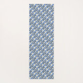 Tapis De Yoga Gras rétro poisson bleu (Dos)