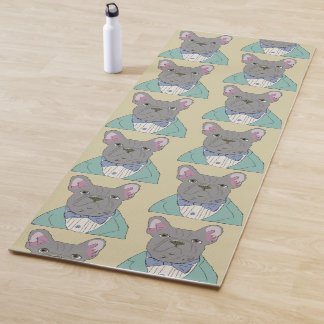 Tapis De Yoga Gray French Bulldog