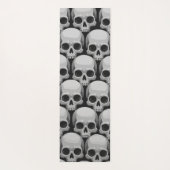 Tapis De Yoga Gray Skull Pattern – Minimal Gothic Design (Dos)