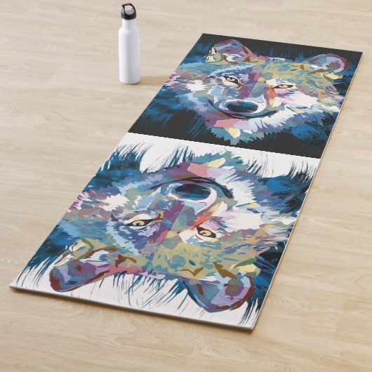 Tapis De Yoga Gray Wolf Yoga Mat - Wolf Head Yogamat (En situation)