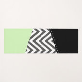 Tapis De Yoga Gray Zigzag, Gray Chevron, Zigzag Pattern, Mint (Devant (Horizontal))
