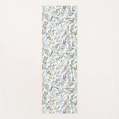 Tapis De Yoga Green Blue Botanical Watercolor (Devant)