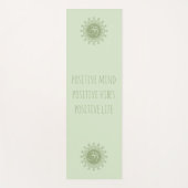 Tapis De Yoga Green Om & Mandala Vibes d'esprit positif & Vie (Devant)