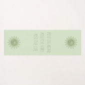 Tapis De Yoga Green Om & Mandala Vibes d'esprit positif & Vie (Devant (Horizontal))