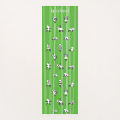 Tapis De Yoga Green Panda Yoga Mat Custom Name on Both Sides (Devant)
