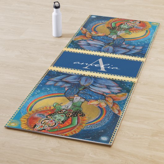 Tapis De Yoga Green Tara Nom de la déesse Monogramme Om Méditati (En situation)