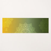 Tapis De Yoga Green To Yellow Gradient Asymmetric Mandala (Devant (Horizontal))