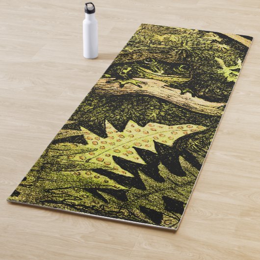 Tapis De Yoga Grenouille Art Nouveau hollandaise dans l'arbre (En situation)