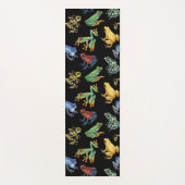 Tapis De Yoga Grenouilles sur noir (Devant)