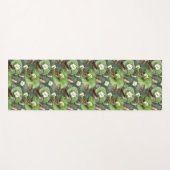 Tapis De Yoga Grenouilles vert et blanc nénuphars (Devant (Horizontal))