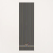 Tapis de yoga gris avec rayures orange (Devant)