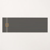 Tapis de yoga gris avec rayures orange (Devant (Horizontal))