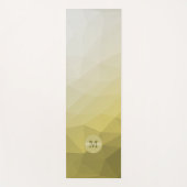 Tapis De Yoga Gris Jaune ombre Mesh cool Motif Monogramme (Devant)