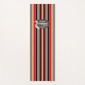 Tapis De Yoga Gris rayé hawaïen de planche de surf de (Devant)