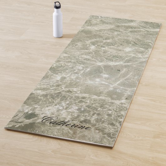 Tapis De Yoga Gris Stone Texture Moderne Personnalisé Eco Conviv (En situation)