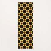 Tapis De Yoga Groovy 70s Daisy Flower Power Pattern (Devant)
