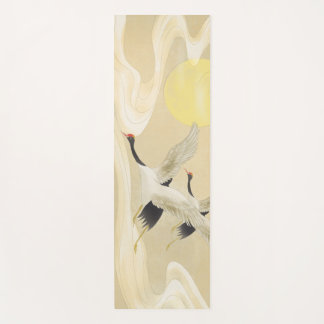 Tapis De Yoga Grue à couronne rouge à la chinoise