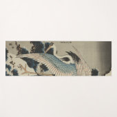 Tapis De Yoga Grues sur un pin couvert de neige Hokusai (Devant (Horizontal))