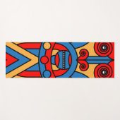 Tapis De Yoga guerrier tribal africain (Devant (Horizontal))
