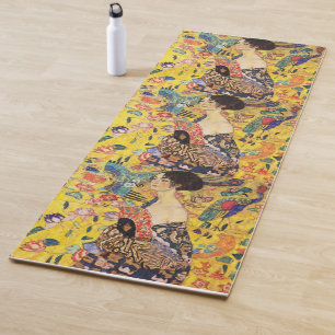 Tapis De Yoga Gustav Klimt Dame avec éventail