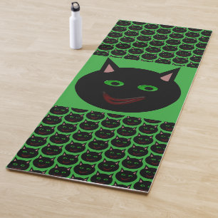 Tapis De Yoga Halloween Chat noir Yoga Mat