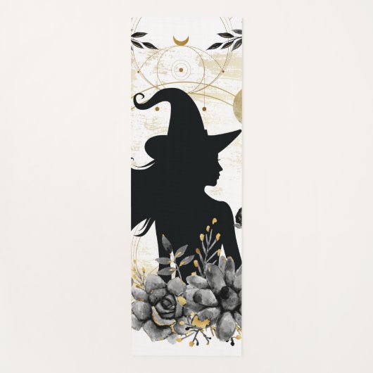 Tapis De Yoga Halloween contemporain moderne sorcière 3 (Devant)