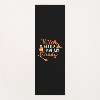 Tapis De Yoga Halloween sorcière mieux avoir mon bonbon