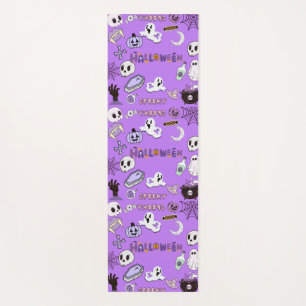 Tapis de yoga Halloween violet