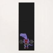 Tapis De Yoga Haltérophile bleu mignon de dinosaure de T-rex (Dos)